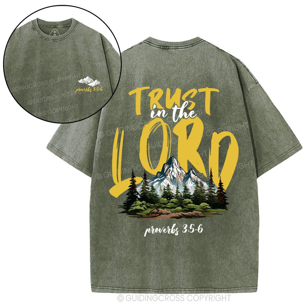 Trust In The Lord Christian Washed T-Shirt