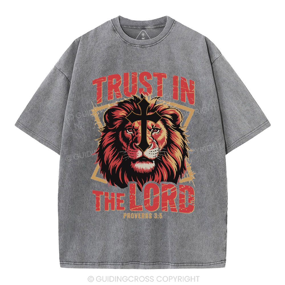 Trust In The Lord Christian Washed T-Shirt