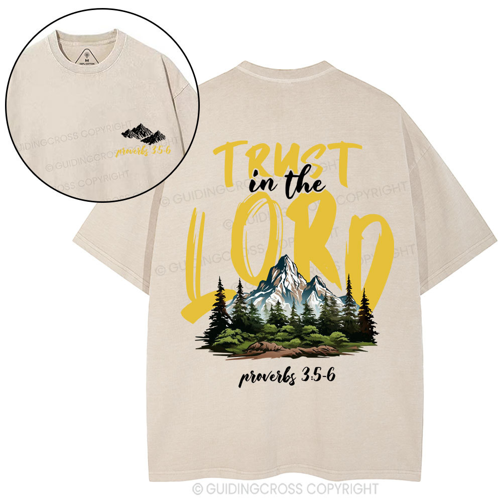 Trust In The Lord Christian Washed T-Shirt
