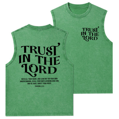 Trust In The Lord Christian Washed Tank Top