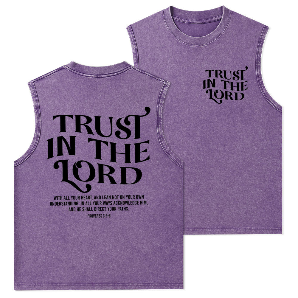 Trust In The Lord Christian Washed Tank Top