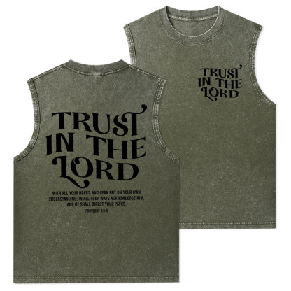 Trust In The Lord Christian Washed Tank Top