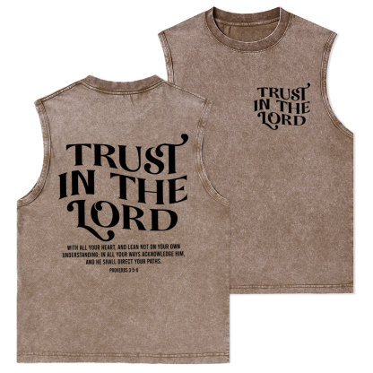 Trust In The Lord Christian Washed Tank Top