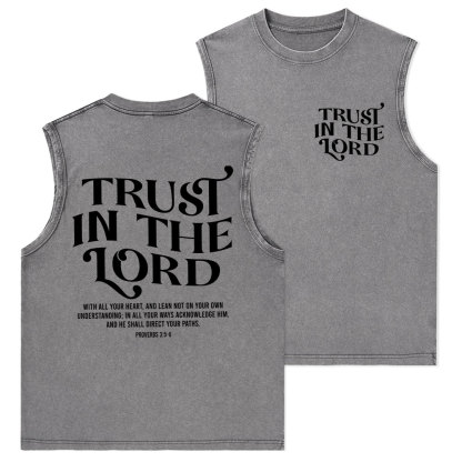 Trust In The Lord Christian Washed Tank Top