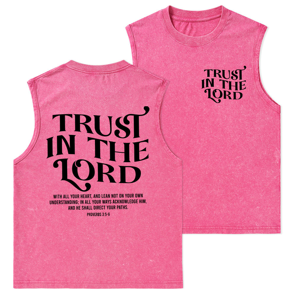 Trust In The Lord Christian Washed Tank Top