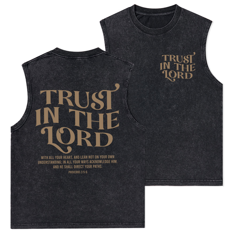 Trust In The Lord Christian Washed Tank Top