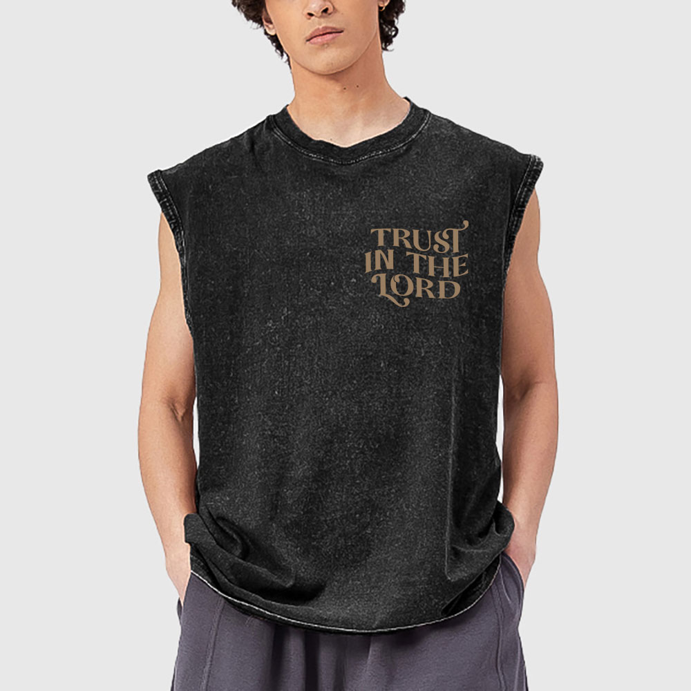 Trust In The Lord Christian Washed Tank Top