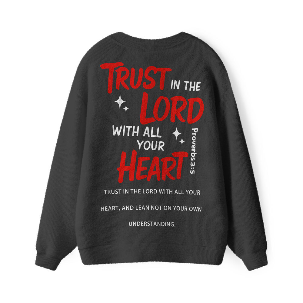 Trust In The Lord Furry Christian Lightweight Cardigan