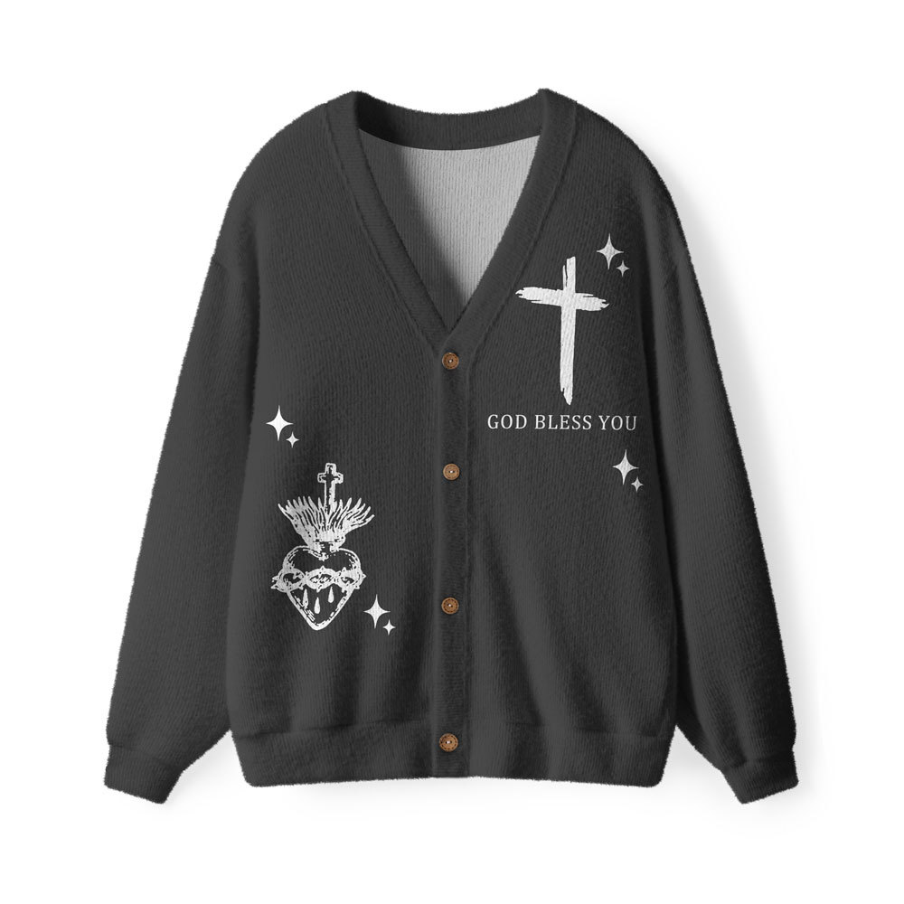 Trust In The Lord Furry Christian Lightweight Cardigan