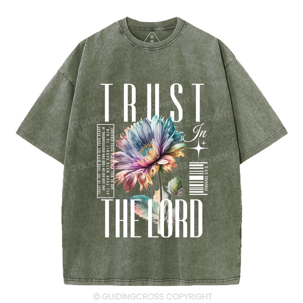 Trust In The Lord Christian Washed T-Shirt