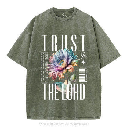 Trust In The Lord Christian Washed T-Shirt