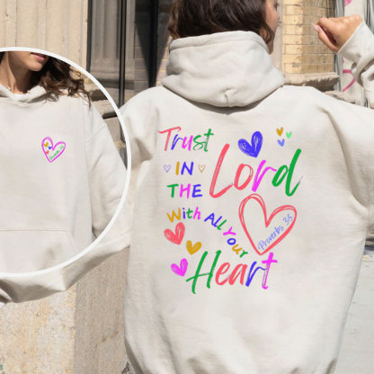 Trust In The Lord With All Your Heart Christian Fleece Hoodie Set