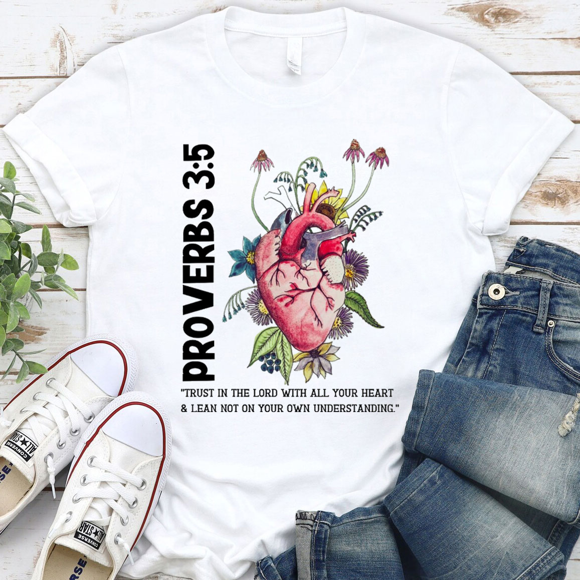 Trust in The Lord With All Your Heart Christian Tees