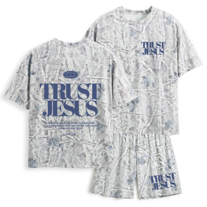 Trust Jesus Christian Camo T-Shirt & Shorts