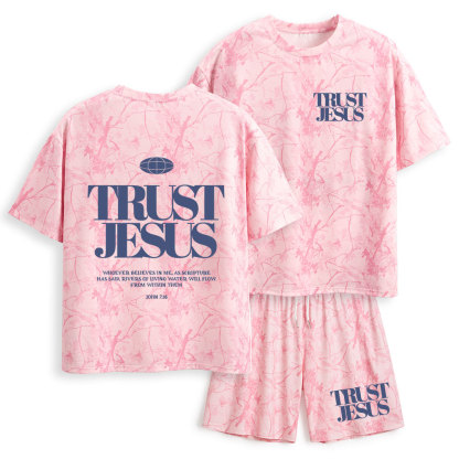 Trust Jesus Christian Camo T-Shirt & Shorts