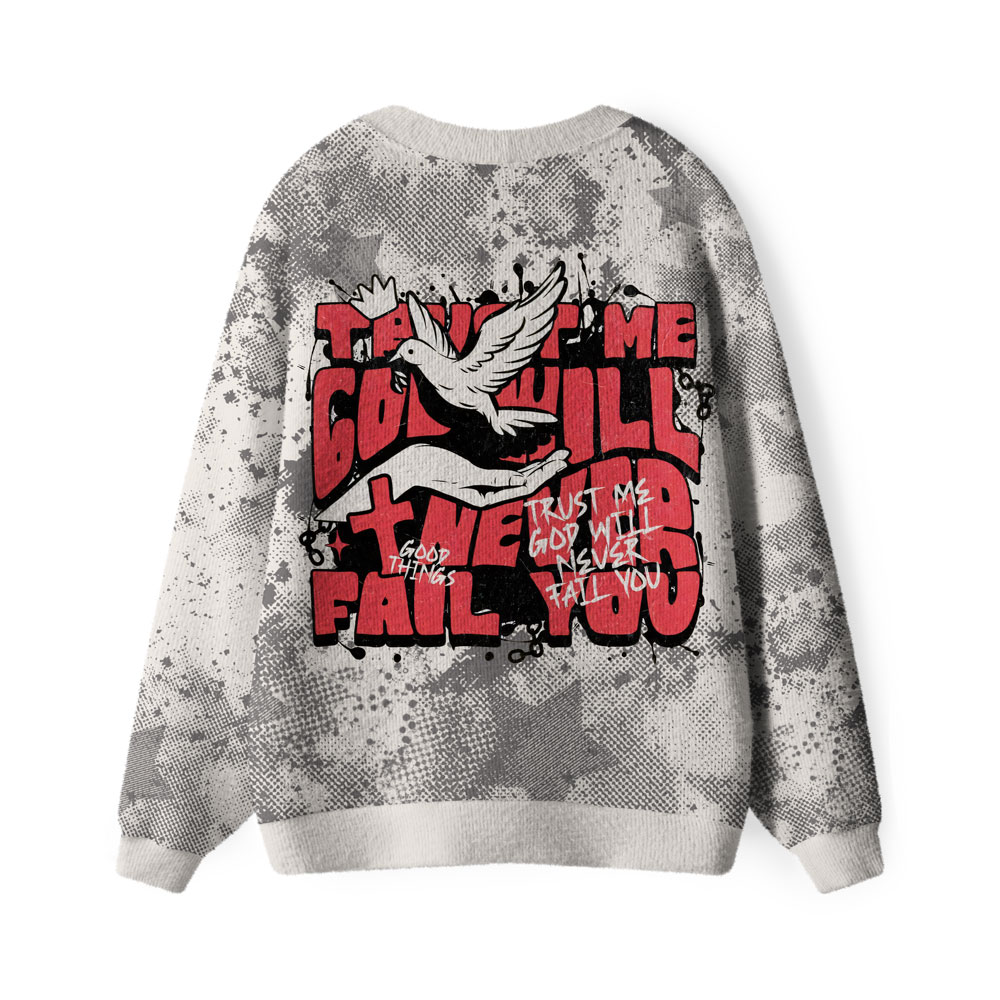 Trust Me God Will Never Fall You Furry Christian Lightweight Cardigan