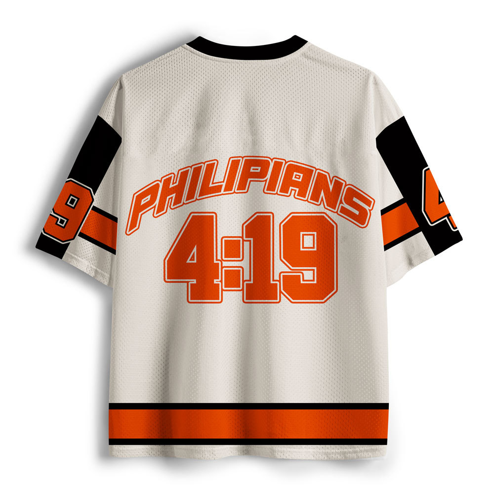 Trust That God Will Provide Christian White Mesh Jersey