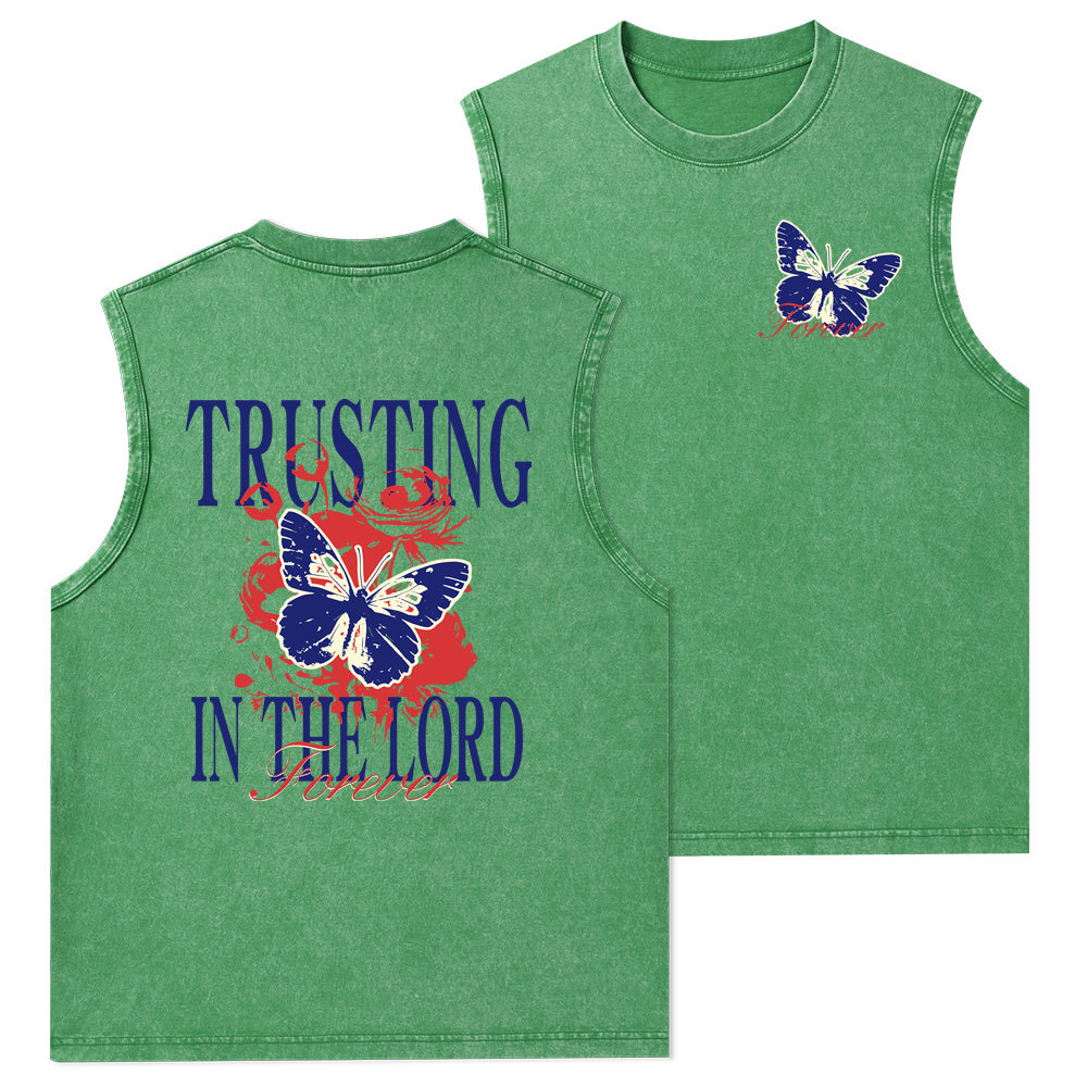 Trusting in The Lord Christian Washed Tank Top