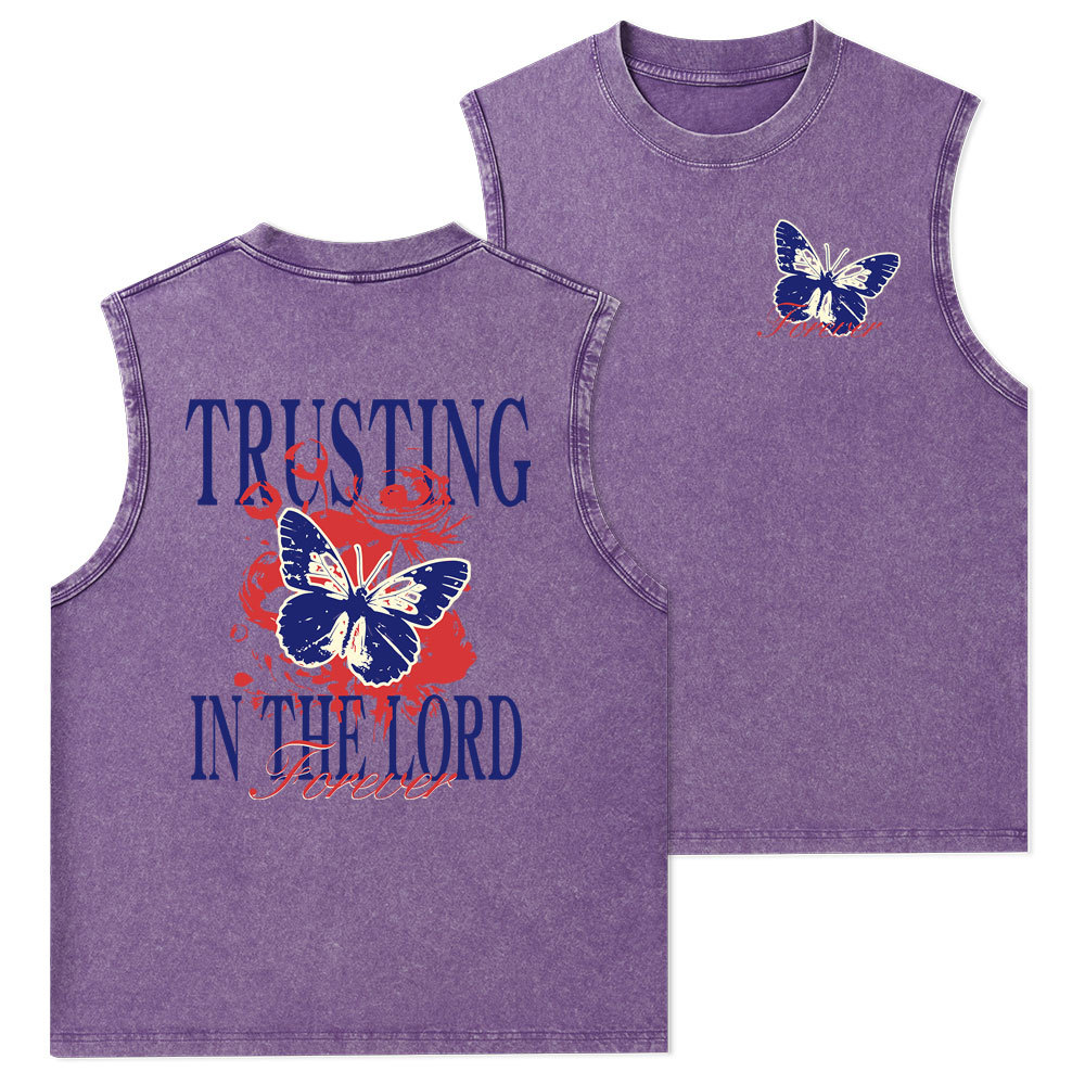Trusting in The Lord Christian Washed Tank Top