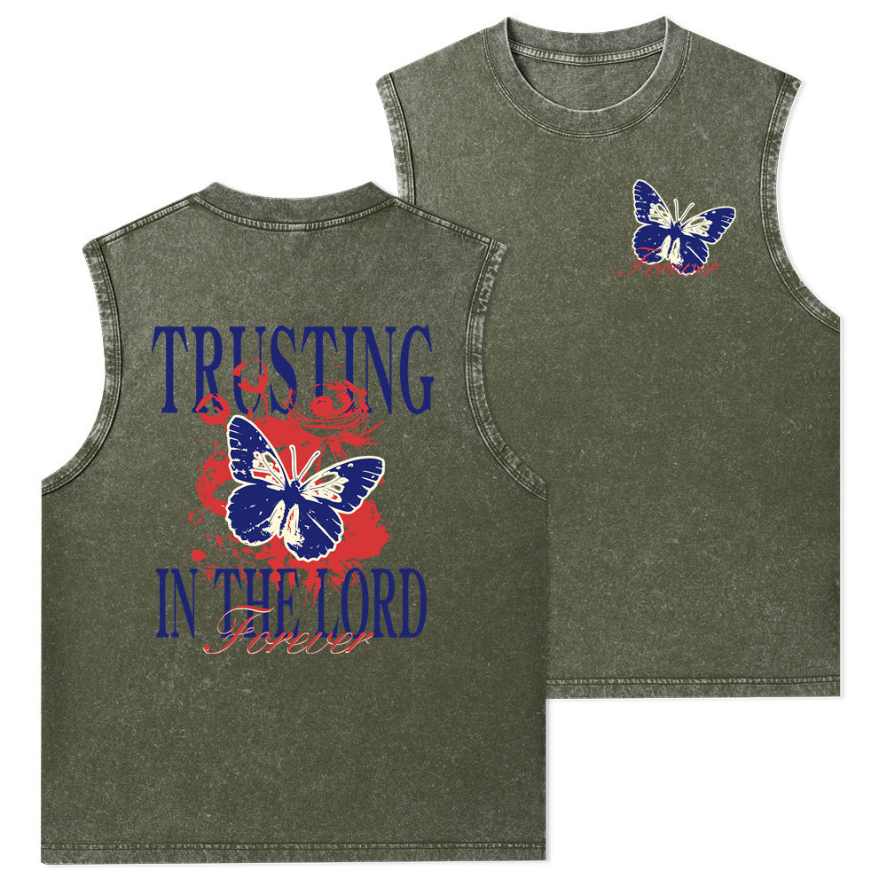 Trusting in The Lord Christian Washed Tank Top