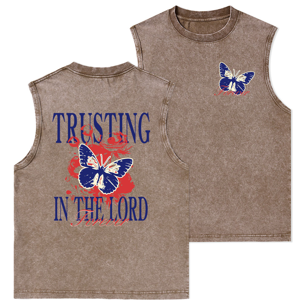 Trusting in The Lord Christian Washed Tank Top