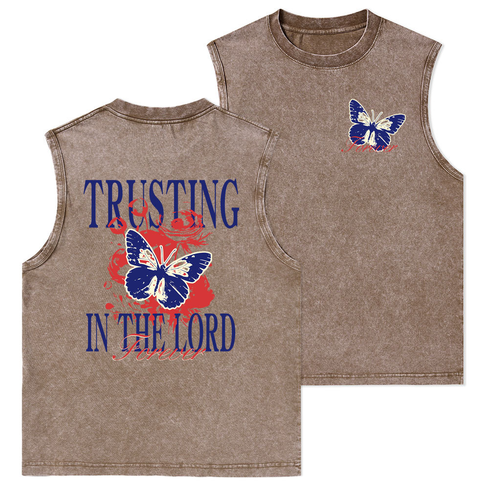 Trusting in The Lord Christian Washed Tank Top