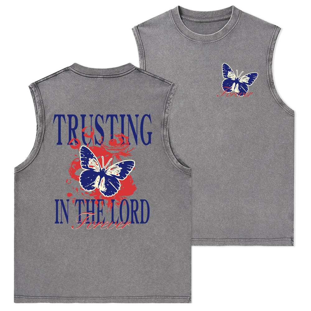 Trusting in The Lord Christian Washed Tank Top