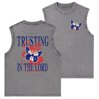 Trusting in The Lord Christian Washed Tank Top