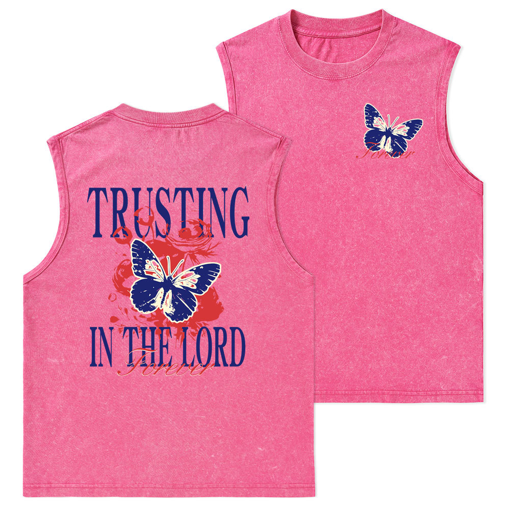 Trusting in The Lord Christian Washed Tank Top