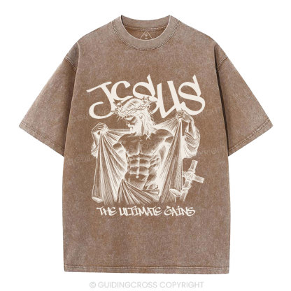 Jesus The Ultimate Gains Christian Washed T-Shirt