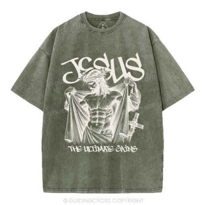Jesus The Ultimate Gains Christian Washed T-Shirt