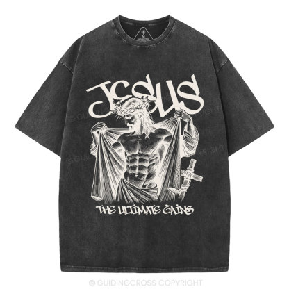 Jesus The Ultimate Gains Christian Washed T-Shirt