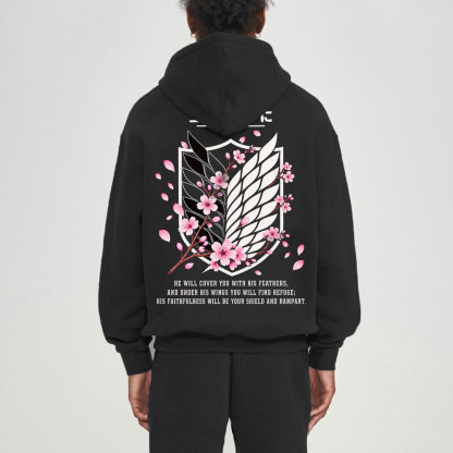 Under His Rings You Will Find Refuge Christian Premium Fleece Hoodie Set