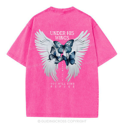 Under His Wing Christian Washed T-Shirt