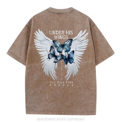 Under His Wing Christian Washed T-Shirt
