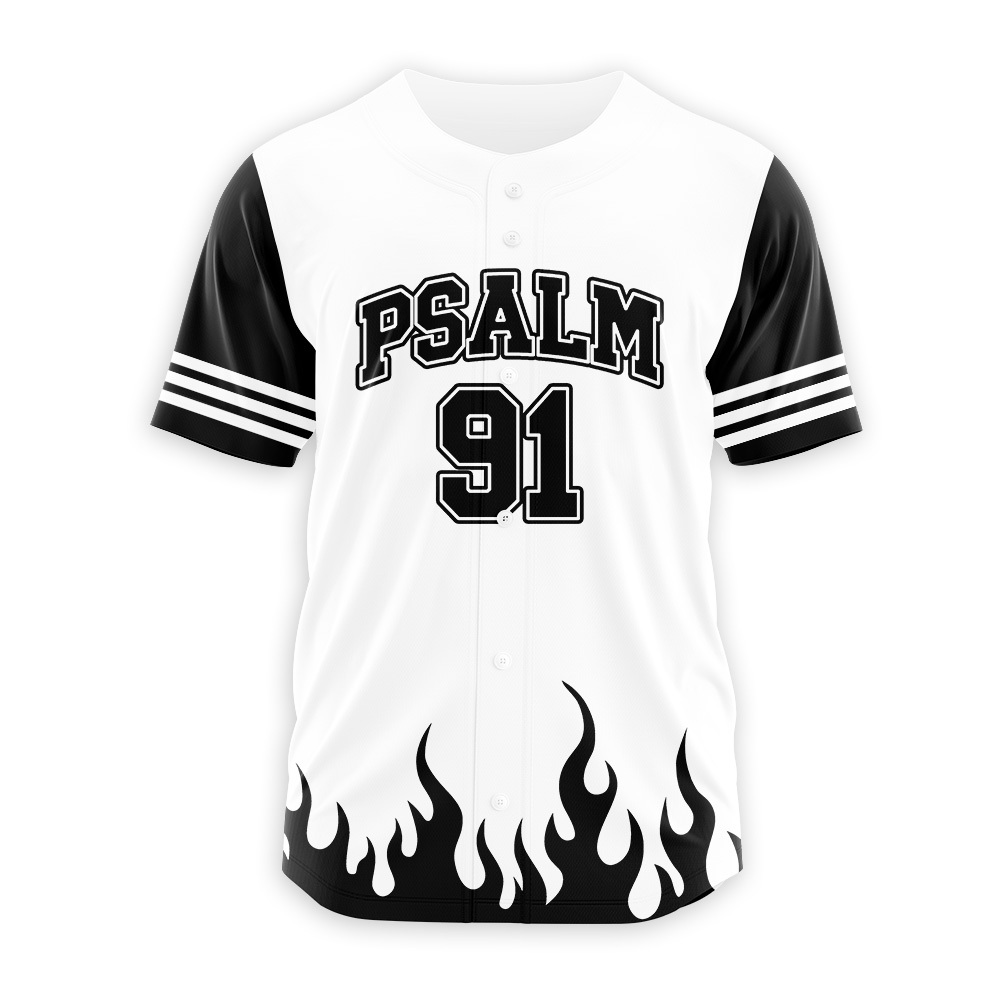 Under His Wings I Find Refuge Christian Baseball Jersey