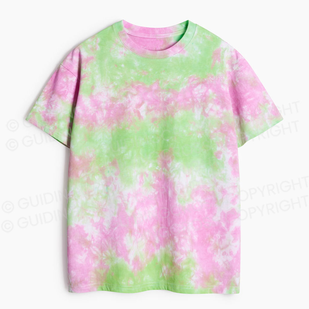 Unprinted Heavy Cotton Tie Dye T-Shirt