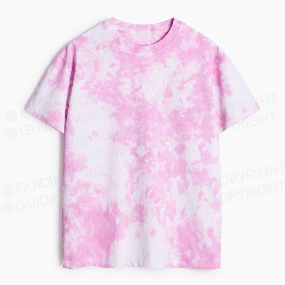 Unprinted Heavy Cotton Tie Dye T-Shirt