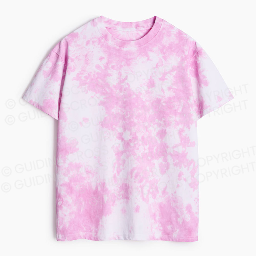 Unprinted Heavy Cotton Tie Dye T-Shirt