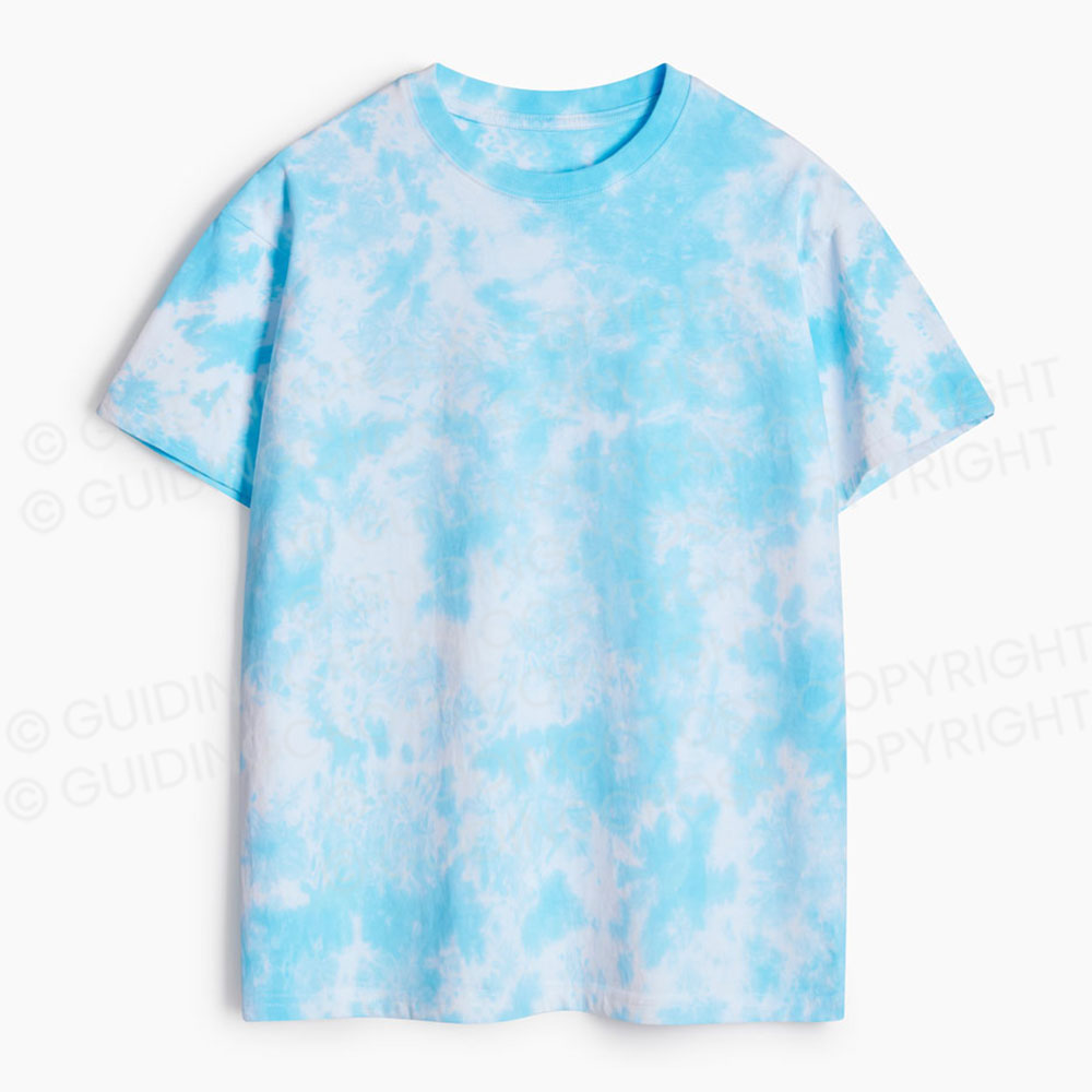 Unprinted Heavy Cotton Tie Dye T-Shirt
