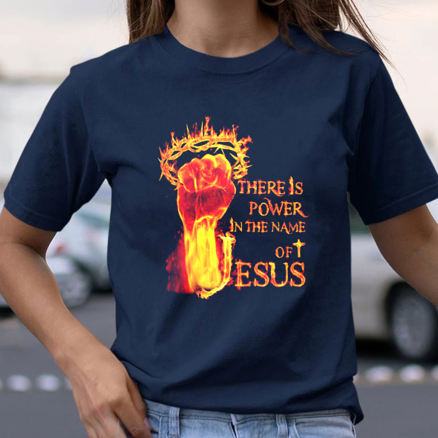 There Is Power In The Name Of Jesus Christian T-Shirt