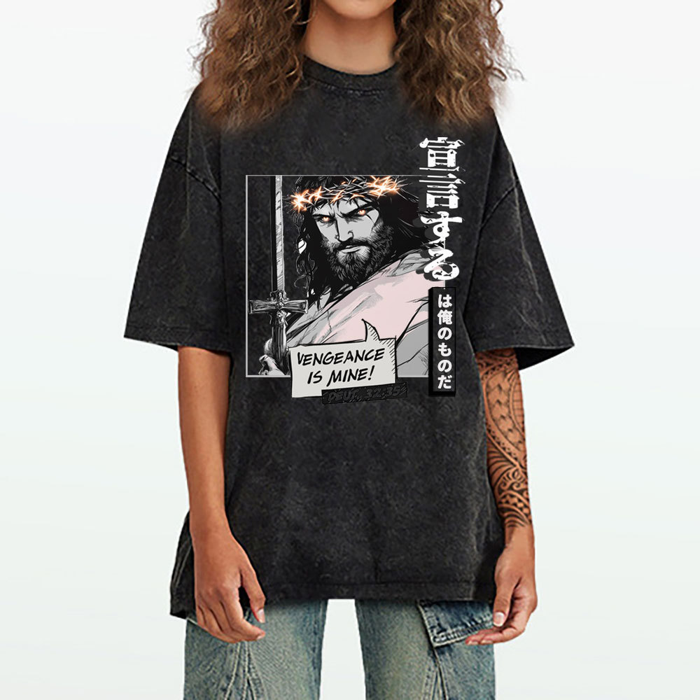 Vengeance is Mine Christian Washed T-Shirt