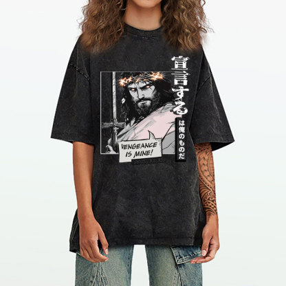 Vengeance is Mine Christian Washed T-Shirt