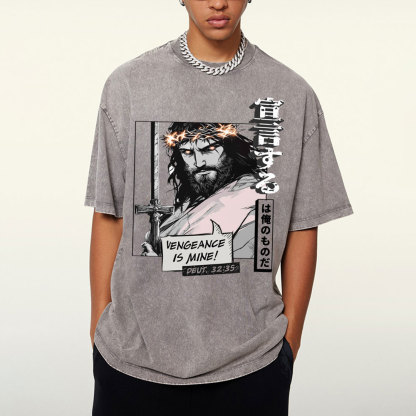 Vengeance is Mine Christian Washed T-Shirt