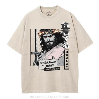 Vengeance is Mine Christian Washed T-Shirt