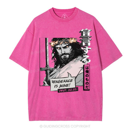 Vengeance is Mine Christian Washed T-Shirt