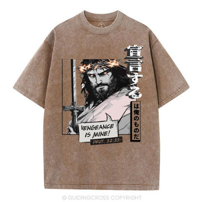 Vengeance is Mine Christian Washed T-Shirt