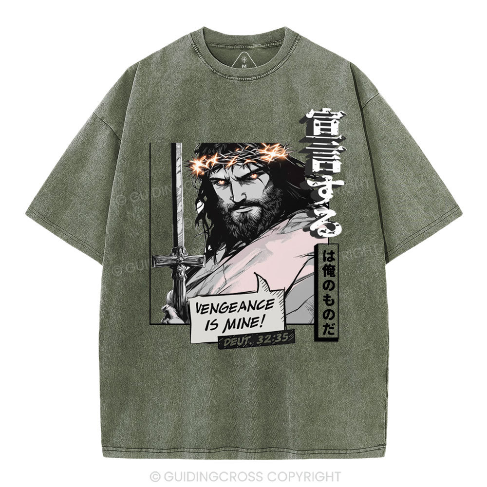 Vengeance is Mine Christian Washed T-Shirt