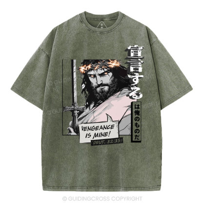 Vengeance is Mine Christian Washed T-Shirt