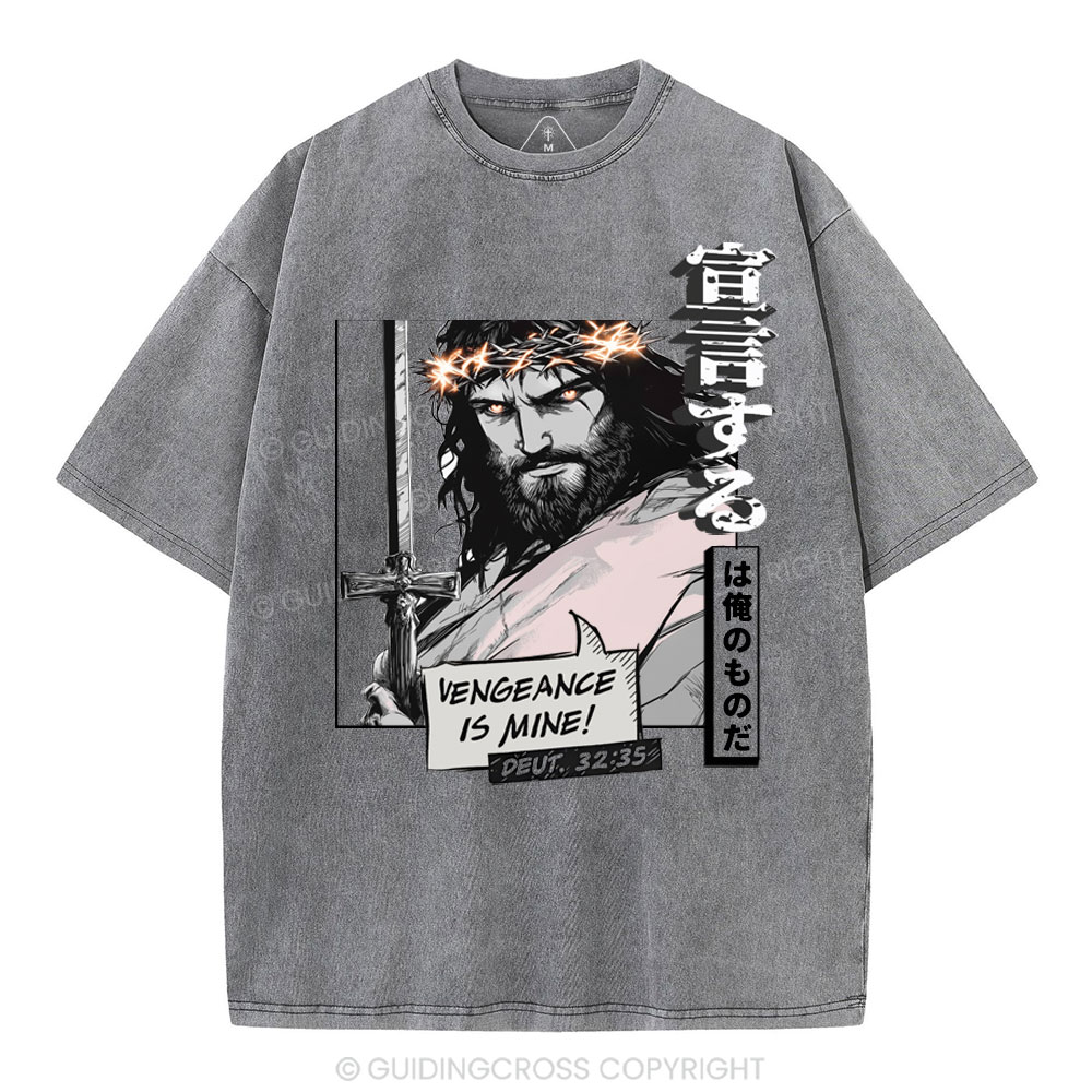 Vengeance is Mine Christian Washed T-Shirt